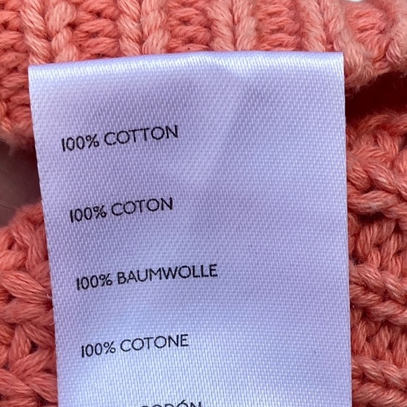Anthropologie Maeve Women’s M MacKenzie Coral Chunky Knit Ribbed Sweater - Picture 11 of 11
